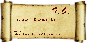 Tavaszi Oszvalda névjegykártya